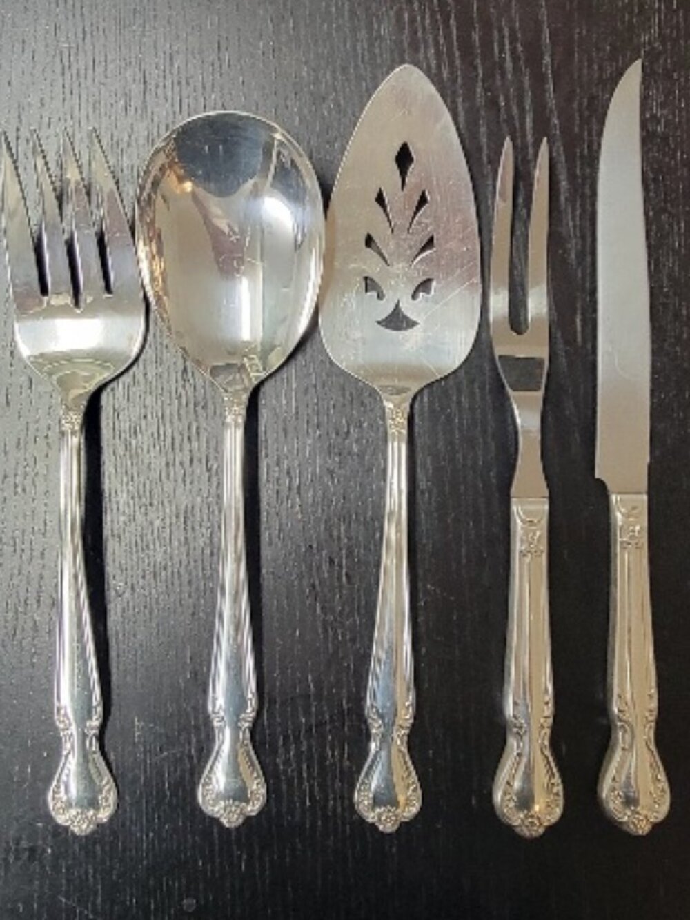 Vintage Roger's & Bro IS Daybreak Silverplate 5-Piece Hostess Serving Set